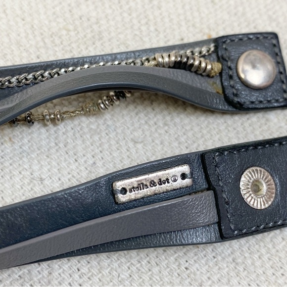 Stella & Dot Gray Wrap Bracelet w chain beads - Picture 4 of 5